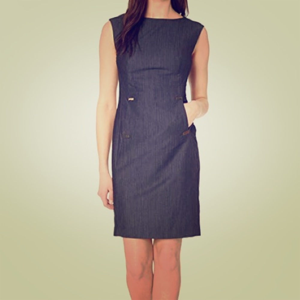 Calvin Klein Sheath Denim Dress